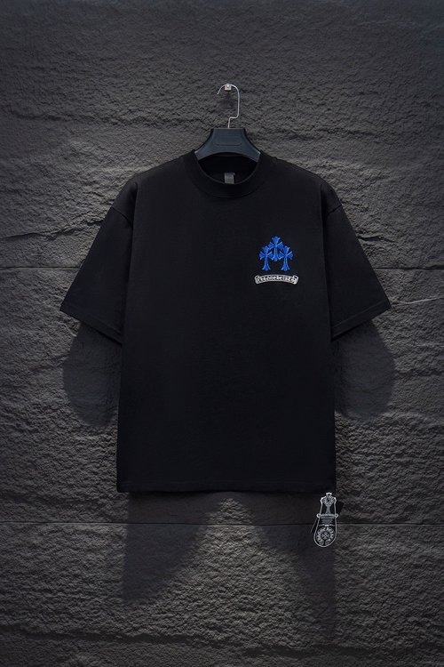 Versace Cotton T-Shirt with Handmade Print and Embroidery