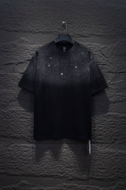 Versace Washed Rhinestone Short Sleeve Shirt