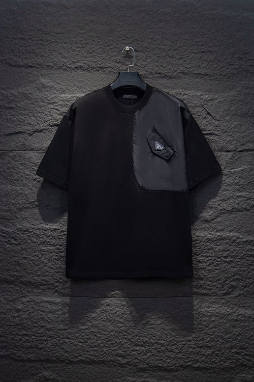 Prada Cotton Embroidered Oversized Short Sleeve Tee