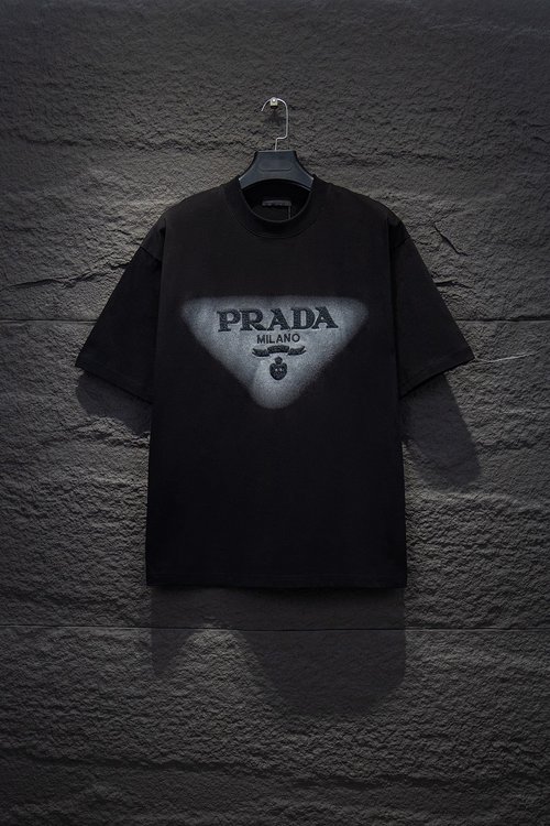 Prada Comfortable Cotton Shirt with Unique Artistic Print