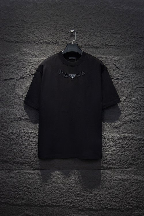 Prada Comfortable Embroidered Shirt in White and Black