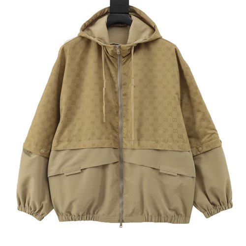 Gucci Spliced All - Print Tartan Hooded Trench Coat