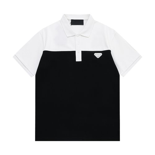 Prada White Retro-inspired Polo Shirt