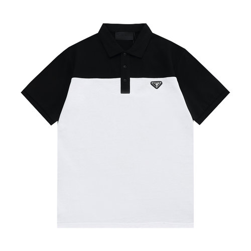 Prada Black Retro-inspired Polo Shirt