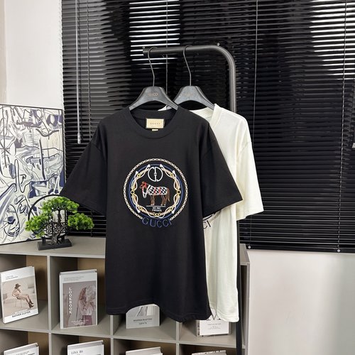 Gucci Equestrian Embroidery Short Sleeve T-Shirt