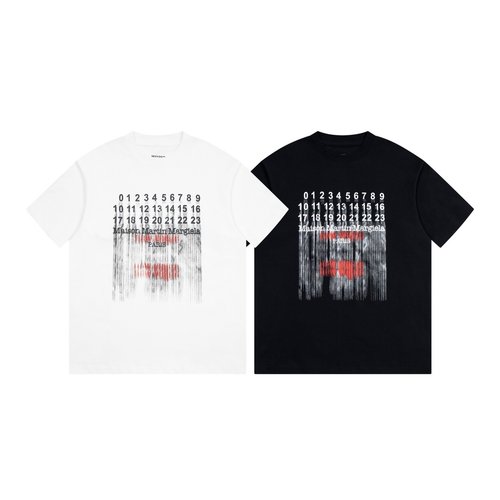 Maison Margiela Graphic Print Short Sleeve T-Shirt with Complete Packaging