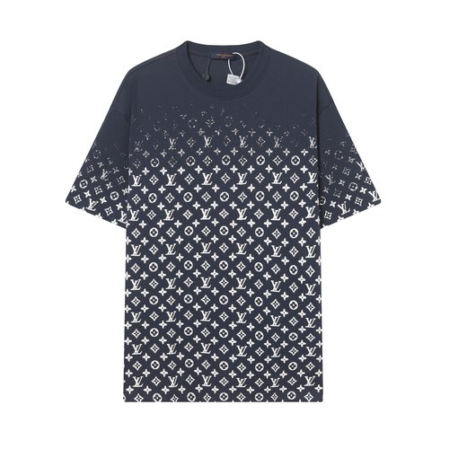 Louis Vuitton Cool Blue Gradient Round Neck T-Shirt