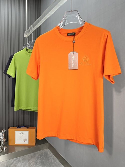 Loro Piana Imported Cotton T-Shirt with Silk Smoothness