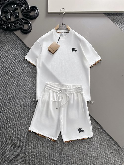 Burberry Custom Cotton Short-Sleeve T-Shirt and Shorts Set