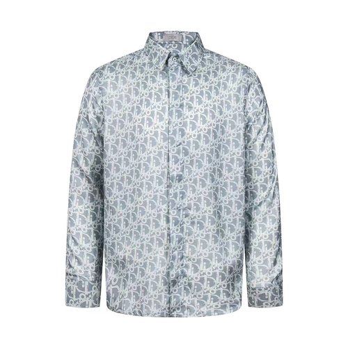 Dior Satin Shirt with All-over Print and Comfortable Fabric
