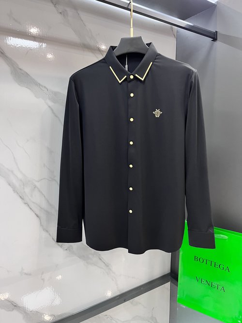 Dior Cool and Comfortable Collared Long - sleeve Shirt
