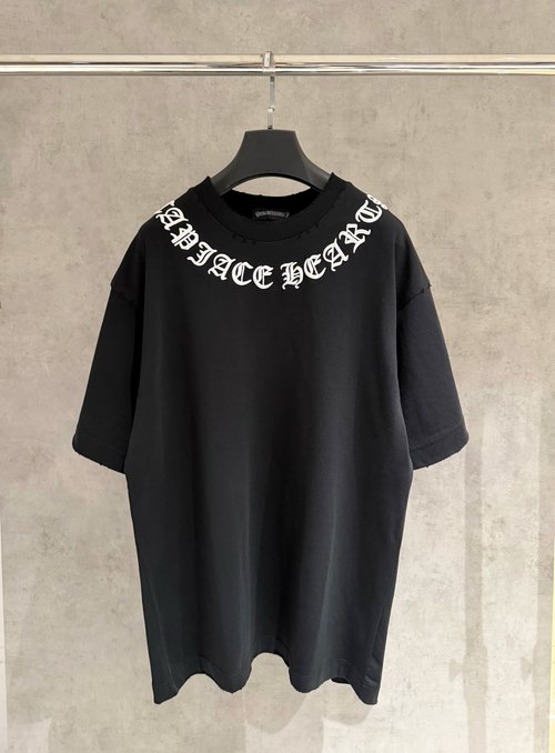 Chrome Hearts Embroidered T-Shirt with Abrasion