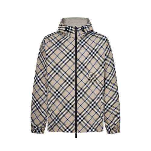 Burberry Lightweight Checked Warhorse Hooded Coat