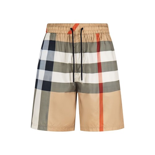Burberry Checked Drawstring Beach Shorts for Comfort