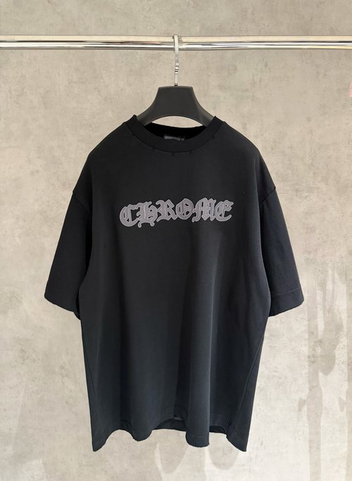 Chrome Hearts Patchwork Embroidered T-Shirt with Abrasion