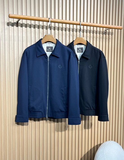 Loro Piana High - Quality All - Cotton Stand - Collar Coat