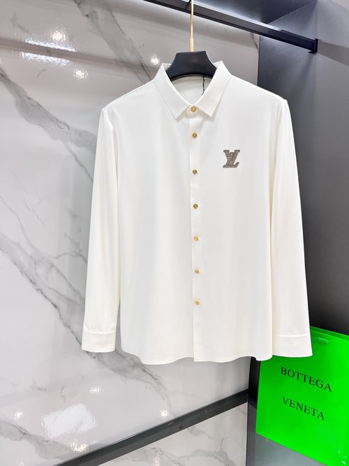 Louis Vuitton High Fashion Collared Long Sleeve Shirt