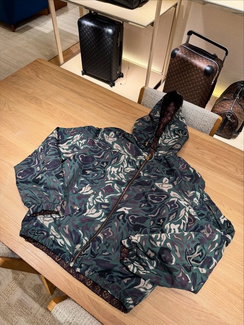Louis Vuitton Double-Sided Hooded Camouflage Jacket