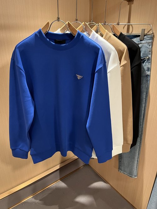 Prada Classic and Fashionable Long-Sleeve Cotton Pullover