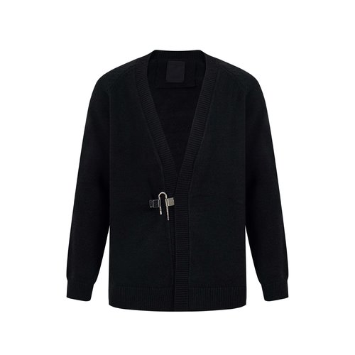 Givenchy Cotton Knit Cardigan with Metal U-lock