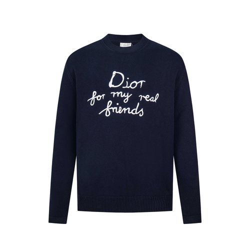 Dior Embroidered Knit Pullover Sweater