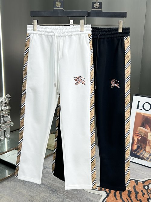 Burberry Classic Logo Embroidered Casual Trousers