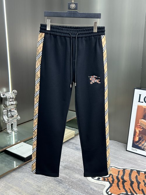 Burberry Classic Logo Embroidered Casual Trousers
