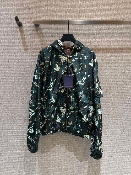 Louis Vuitton Double-sided Camouflage Zip-up Hoodie