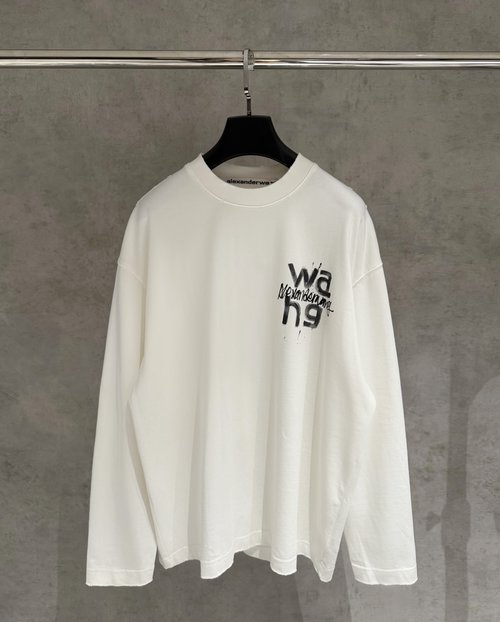 Alexander Wang Heavyweight Hand-Painted Long Sleeve T-Shirt in 3 Colors