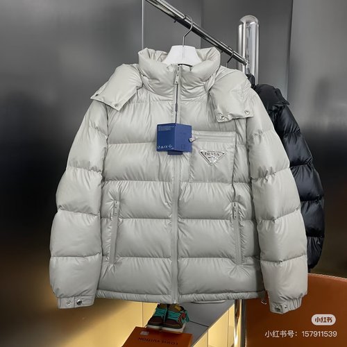 Prada Premium 90% Down-Filled Jacket with Logo and Color