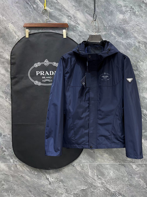 Prada Premium Jacket with Brand Elements, High Comfort