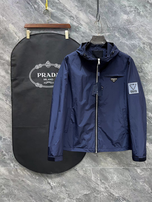 Prada Premium Jacket with Logo, Breathable & Soft