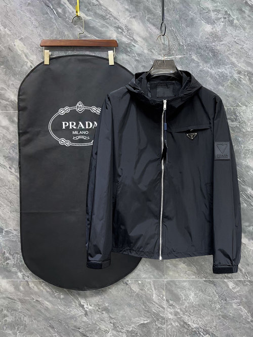 Prada Premium Jacket with Logo, Breathable & Soft