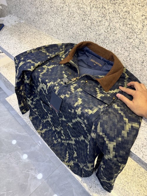 Louis Vuitton Official Recommended Denim Jacquard Jacket, Premium Version