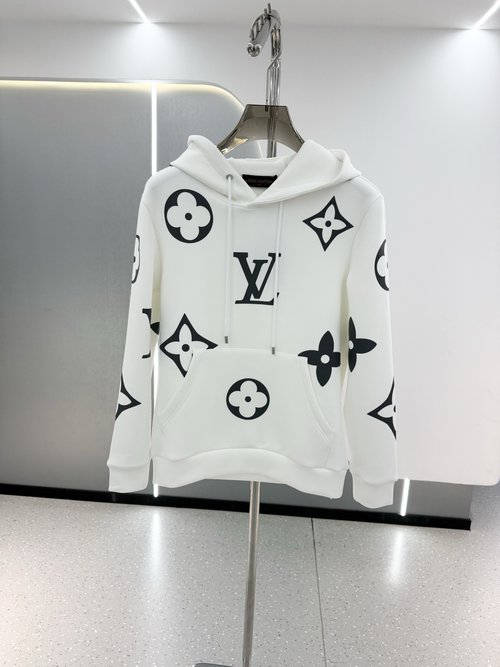 Louis Vuitton Classic Logo Hooded Long-sleeve Sweatshirt