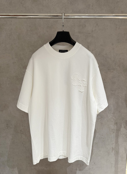Chrome Hearts High-Quality Embroidered T-Shirt with Trendy Elements