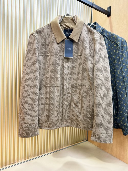 Fendi Jacket with Luxury Logo and Italian Fabric