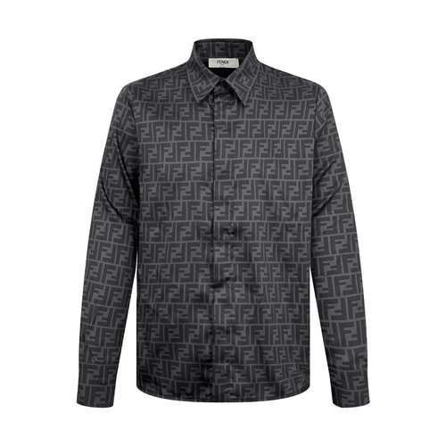 Dior Lycra Tencel Shirt with FF Print in Black Tone