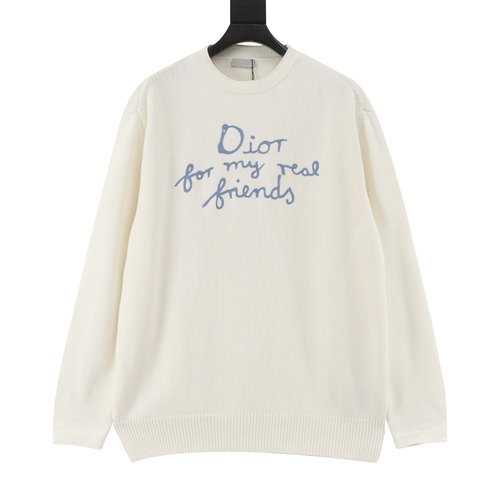 Dior 3D Embroidery Knitted Sweater