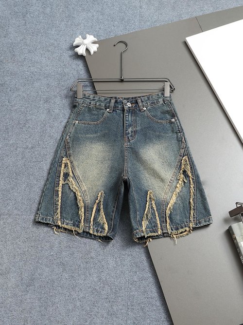 Balenciaga Heavy Crafted Denim Shorts with Trendy Design