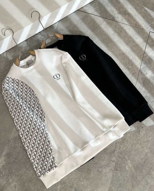 Dior Stylish Long-Sleeved Logo Press Glue Hoodie