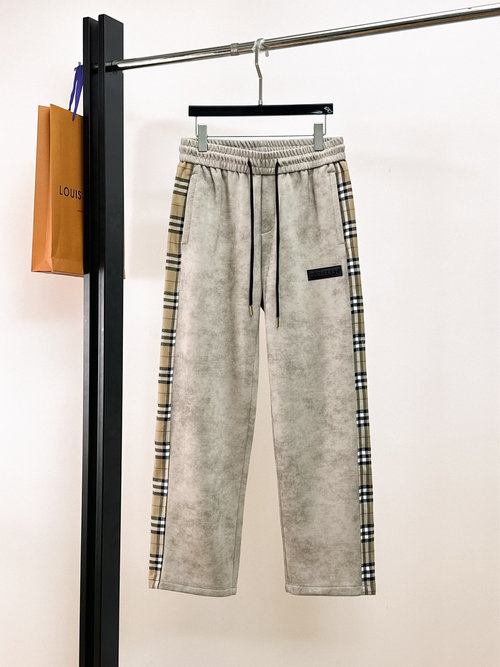 Burberry New Trendy Casual Pants with Logo, High Comfort
