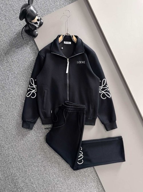 Loewe Top-quality Spliced Zip-up Leisure Set