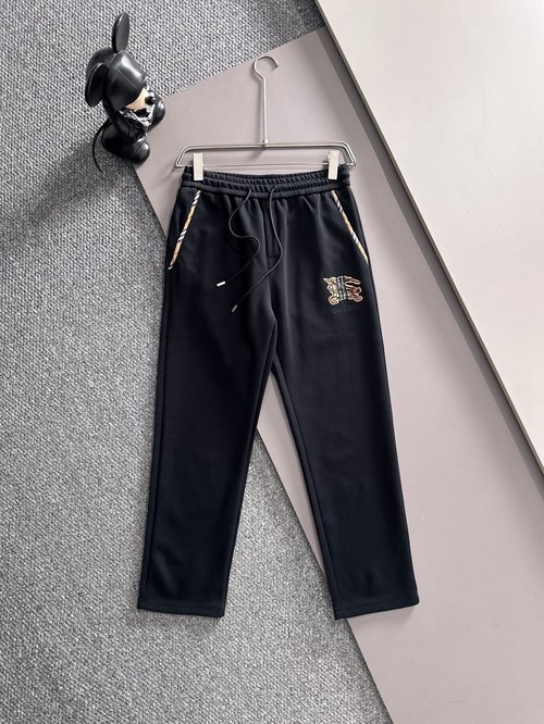 Burberry Classic Embroidered Logo Casual Pants
