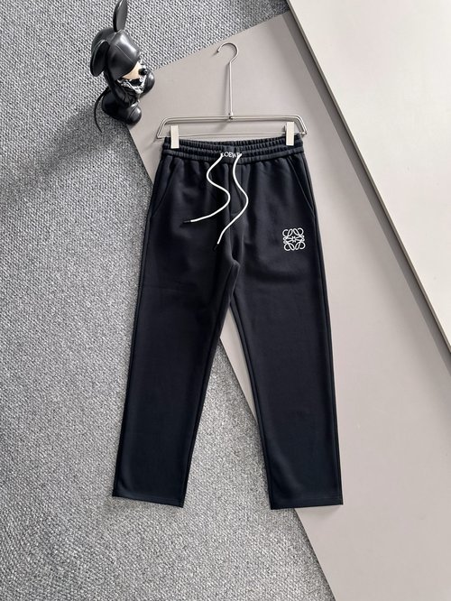 Loewe New Casual Pants with Embroidery Logo and Custom Hardware