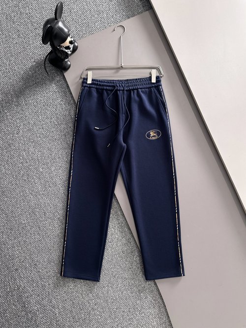 Burberry New Casual Pants with Embroidery Logo and Custom Hardware
