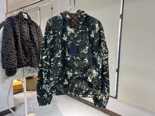 Louis Vuitton Reversible Camouflage Hooded Jacket