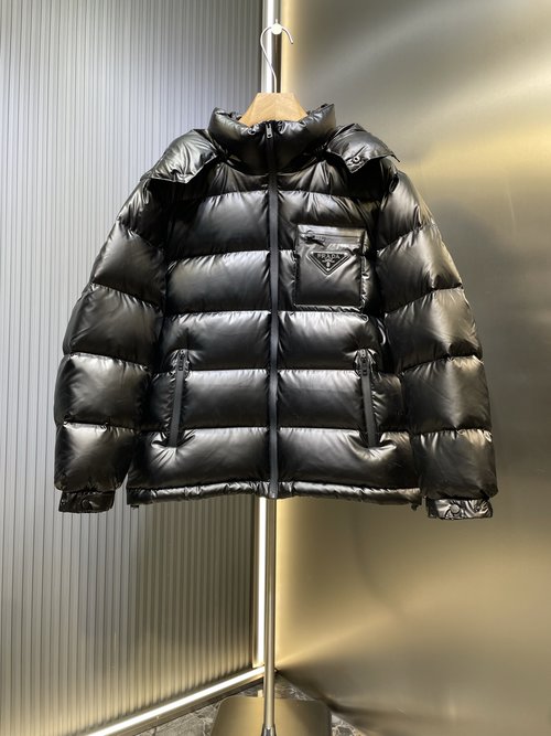 Prada High - end Down Jacket with 90% Down and Logo