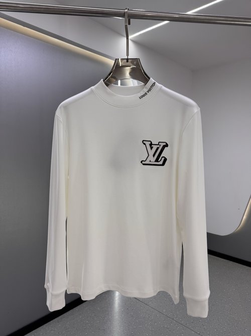 Louis Vuitton Embroidery Logo Baby Fleece Undershirt, Black & White