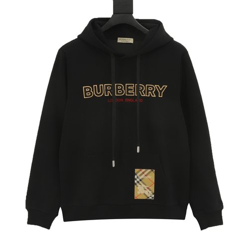 Burberry Towel Patch Letter Hoodie with BURBERRY Print
